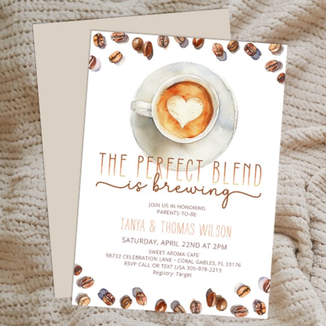 Convite para Chá de fraldas de mistura perfeito |  (The Perfect Blend Baby Shower Invitation)