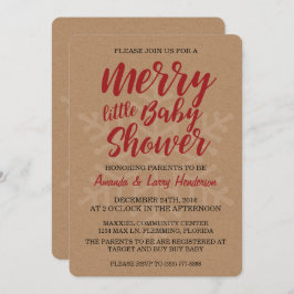 Convite para Chá de fraldas de Natal