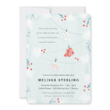 Convite para Chá de fraldas de Natal bonito