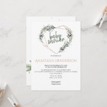 Convite para Chá de fraldas de oliva.