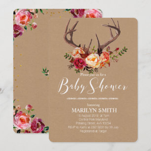 Convite para chá de fraldas de outono