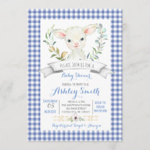 Convite para chá de fraldas de ovelhas da fazenda 