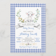 Convite para chá de fraldas de ovelhas da fazenda 