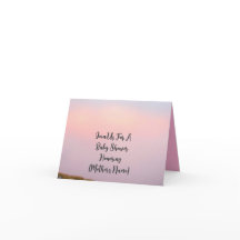 Convite para Chá de fraldas de Pastel Elegante com