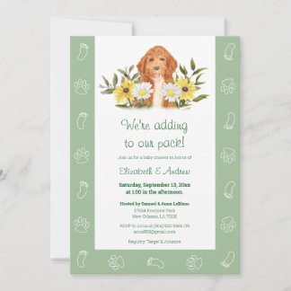 Convite para Chá de fraldas de Porte do Ouro Verde
