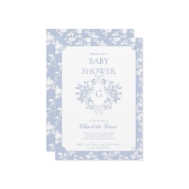 Convite para Chá de fraldas de repouso do monogram