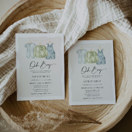 Convite para Chá de fraldas de roupas