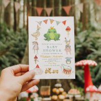 Convite para Chá de fraldas de Sapo de Cuta de Águ