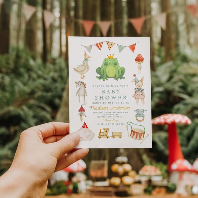 Convite para Chá de fraldas de Sapo de Cuta de Águ (Criador carregado)