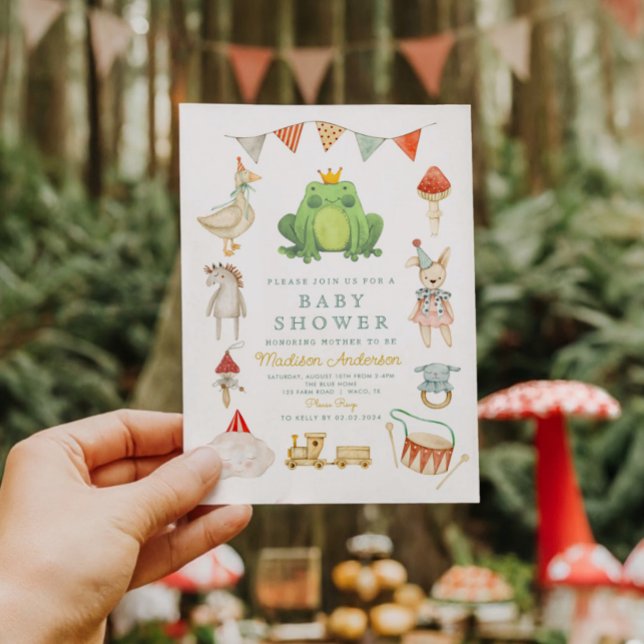 Convite para Chá de fraldas de Sapo de Cuta de Águ (Criador carregado)