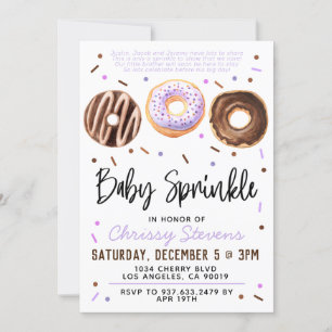 Convite para Chá de fraldas de Sprinkle de Bebê ro