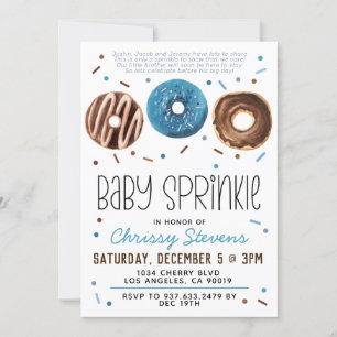 Convite para Chá de fraldas de Sprinkle de Bebê ro