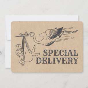 Convite para Chá de fraldas de Storey de Estilo Re