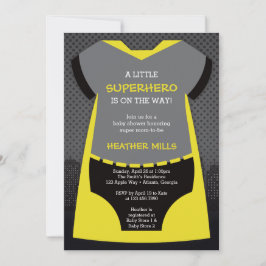 Convite para Chá de fraldas de Super-Herói para Re