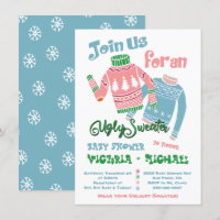 Convite para Chá de fraldas de Sweater Feio