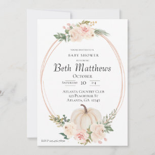 Convite para Chá de fraldas de Tema de Bompkin Ele