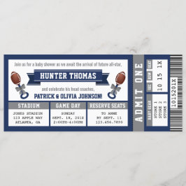 Convite para Chá de fraldas de tíquete desportivo,