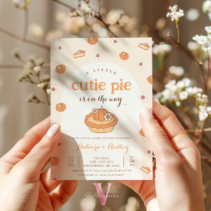 Convite para Chá de fraldas de torta de laranja