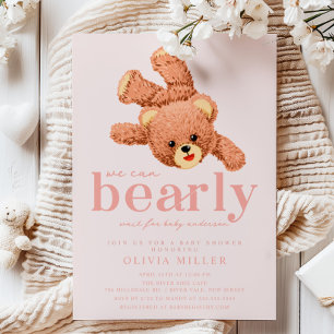 Convite para Chá de fraldas de Urso de Teddy Adorá