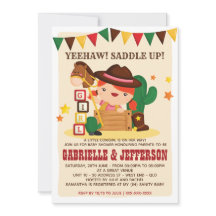 Convite para Chá de fraldas de vaquinha