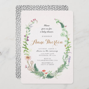 Convite para Chá de fraldas de Wildflower