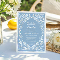 Convite para Chá de fraldas do Blue Cielito Lindo