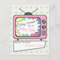 Convite para Chá de fraldas do Conjunto de TV Rosa