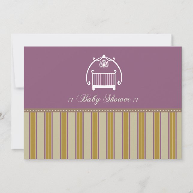 Convite para Chá de fraldas do Designer Adorável:  (Frente)