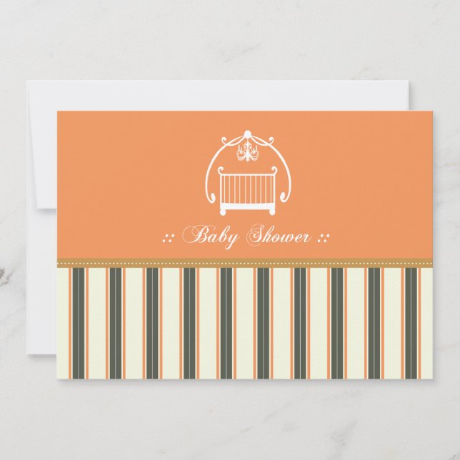 Convite para Chá de fraldas do Designer Adorável:1 (Frente)