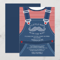 Convite para Chá de fraldas do Little Man Mustache