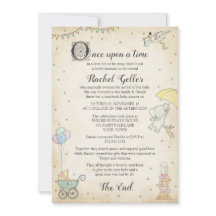 Convite para Chá de fraldas do Livro de Histórias