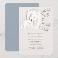 Convite para Chá de fraldas do Mama Bear Blue Boy