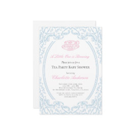 Convite para Chá de fraldas do Partido Toile de Jo