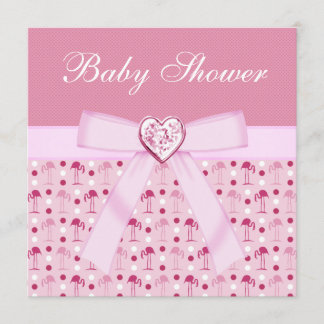 Convite para Chá de fraldas do Wonderland Flamingo