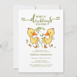 Convite para Chá de fraldas Duckins Twins