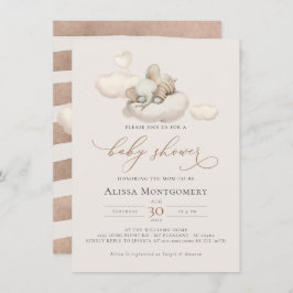 Convite para Chá de fraldas Elefante