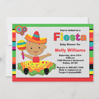 Convite para Chá de fraldas Fiesta
