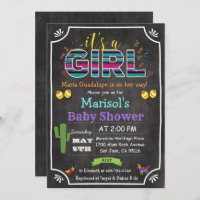 Convite para Chá de fraldas Fiesta Mexicana