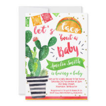 Convite para Chá de fraldas Fiesta Taco