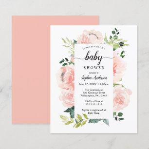 Convite para Chá de fraldas Fleur Jolie Amigável p