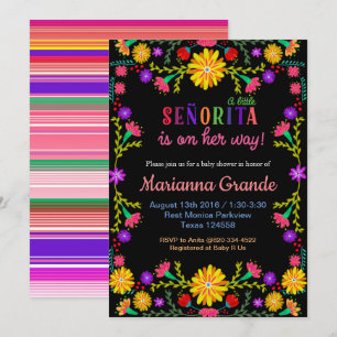 Convite para Chá de fraldas Floral da Senorita Fi