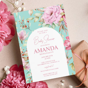 Convite para Chá de fraldas Floral do Jardim do Pa