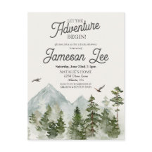 Convite para chá de fraldas florestal