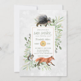 Convite para Chá de fraldas Florestal Verde
