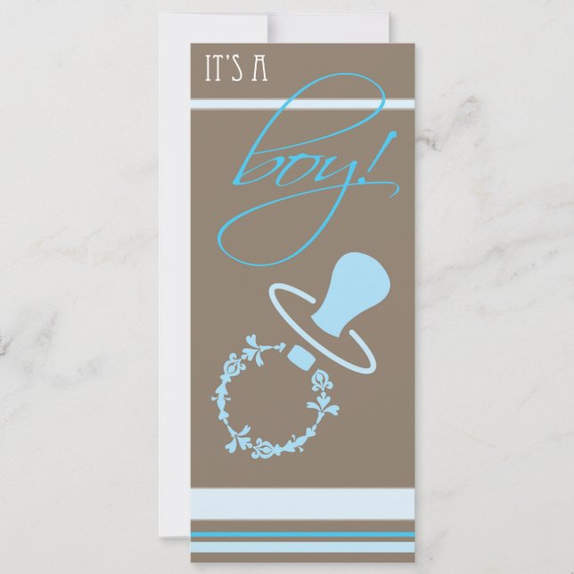 Convite para Chá de fraldas - Garoto (Frente)