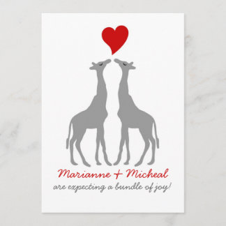 Convite para Chá de fraldas Giraffe