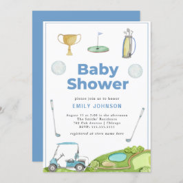 Convite para Chá de fraldas Golf Boy