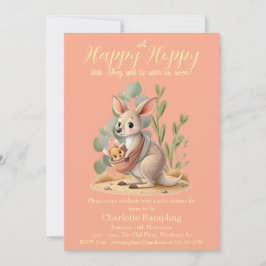 Convite para Chá de fraldas Joey Peach