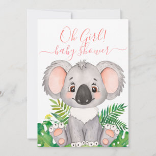 Convite para chá de fraldas Koala