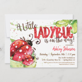 Convite para Chá de fraldas Ladybug, Menina